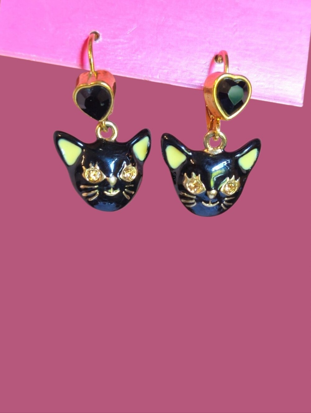 🐈‍⬛Betsey VICKI VICTORIAN Kitten Kitty Cat Vintage Dangle Earrings  - NWT🐈‍
